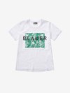 Blauer - TSHIRT WITH JUNGLE PRINT - White - Blauer