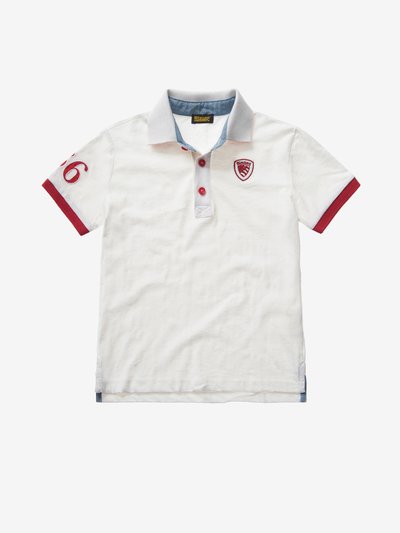 POLO PETIT GARÇON EN COTON FLAMMÉ - Blauer