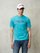 Blauer - T-SHIRT LOGO ESTOMPÉ - Turquoise - Blauer