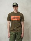 Blauer - T-SHIRT WITH GRAFFITI PRINT - Hedge Green - Blauer