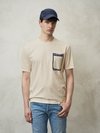 Blauer - T-SHIRT WITH SMALL POCKET - Birch Wood - Blauer