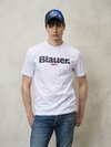 Blauer - T-SHIRT WITH CONTRASTING PRINT - White - Blauer