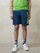 Blauer - SHORTS DA MARE A GAMBA DRITTA CON LOGO - Blu Poseidone - Blauer