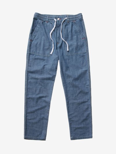 INDIGO CHAMBRAY COTTON TROUSERS_1