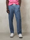 Blauer - INDIGO CHAMBRAY COTTON TROUSERS - Bleach - Blauer