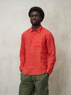 Blauer - CHEMISE EN LIN FERMÉE - Hot Coral - Blauer