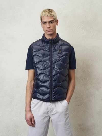 GILET SANS MANCHES MOTIF VAGUES KING - Blauer