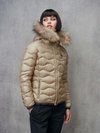 Blauer - DAUNENJACKE MIT PELZBESATZ ALDIE - Beige 301 Inside Celeste Brine - Blauer