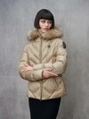 Blauer - GEOMETRIC PATTERN DOWN JACKET ALICIA - Beige 301 Inside Celeste Brine - Blauer