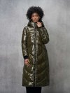 Blauer - LONG SHINY DOWN JACKET KERNA - Pine Cone Green - Blauer