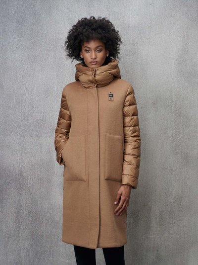 LONG WOOL AND NYLON COAT LYNDE - Blauer