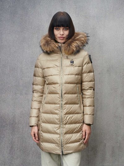 LONG DOWN JACKET WITH FUR KRISTIN - Blauer