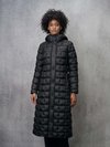 Blauer - LONG CHECKED DOWN JACKET KALADA - Black - Blauer