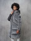 Blauer - DOUDOUNE LONGUE EN VELOURS STARLING - Grey 976 - Blauer