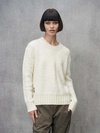 Blauer - BOUCLÉ CREW NECK ALAMEDA - White - Blauer