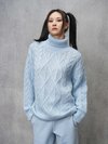 Blauer - MAGLIA LANA E ALPACA ISABELLA - Blue 975 - Blauer