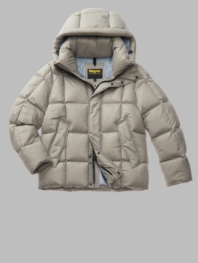 QUILTED DOWN JACKET WITH GLEN PLAID_1