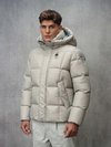 Blauer - QUILTED DOWN JACKET WITH GLEN PLAID - Mist Grey Inside Blue 975 - Blauer