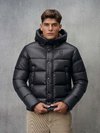 Blauer - PIUMINO CON INTERNO IN CONTRASTO CLIPPER - Nero Int. Nocciola - Blauer