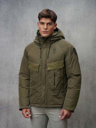 MULTI-POCKET NYLON CREASE DOWN JACKET RUGGLES - Blauer