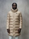 Blauer - LONG QUILTED JACKET WITH HOOD CARVER - Beige 301 Inside Celeste Brine - Blauer